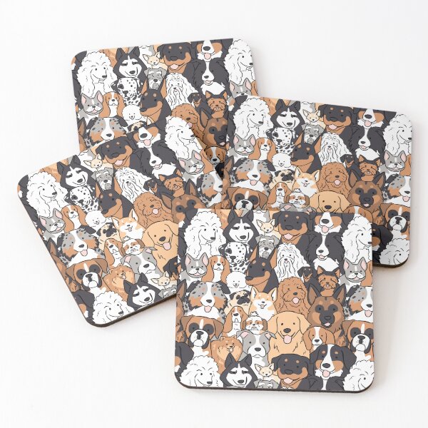 Item preview, So many dogs! A cute cartoon dog breeds illustration pattern  designed and sold by Yarafantasyart.