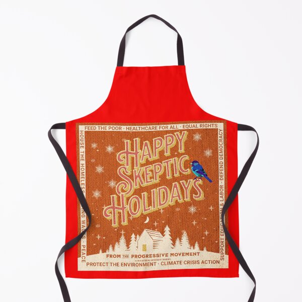 Item preview, PMD00176 Progressive Movement Designs Happy Skeptic Holidays suéter no feo para progresistas designed and sold by ProgressiveLeft.