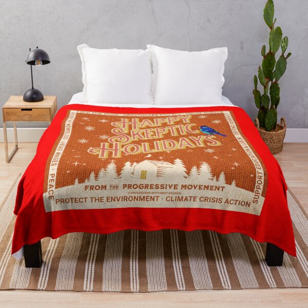 Item preview, PMD00176 Progressive Movement Designs Happy Skeptic Holidays suéter no feo para progresistas designed and sold by ProgressiveLeft.