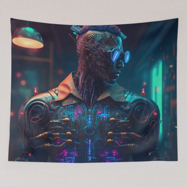 Item preview, Sci-Fi Cyberpunk Cyborg designed and sold by AICreateWorlds.