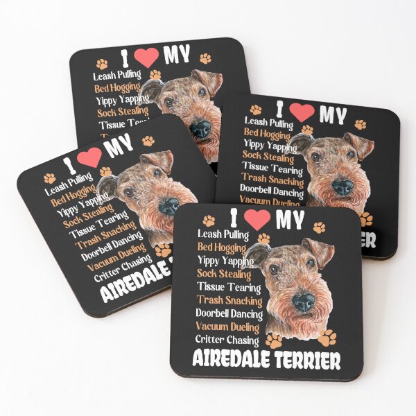 Item preview, I Love My Airedale Terrier Dog Behaviour List Funny designed and sold by Cuddlythopia.