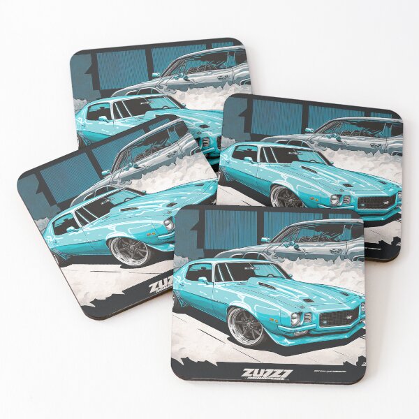 Item preview, Blue muscle car Chevrolet Chevelle on a white background  designed and sold by MotivStyle.