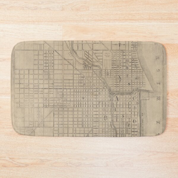 Item preview, Vintage Chicago, Illinois Map designed and sold by BeaSchoney.