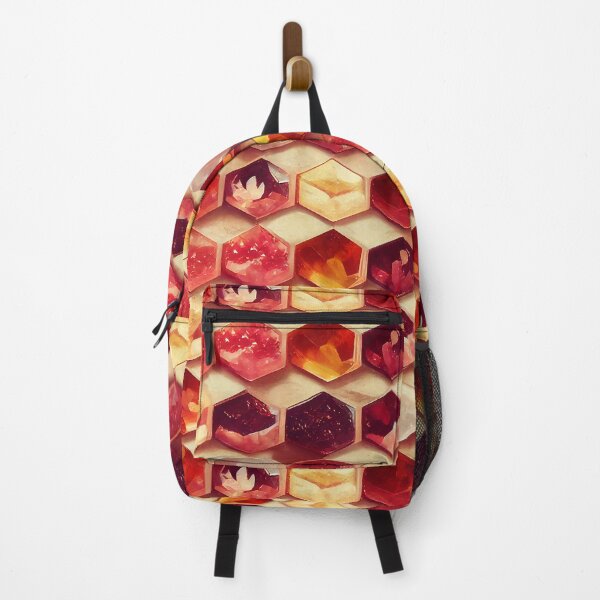 Item preview, Red and Yellow Glass Hexagons designed and sold by BuraxisDesigns.