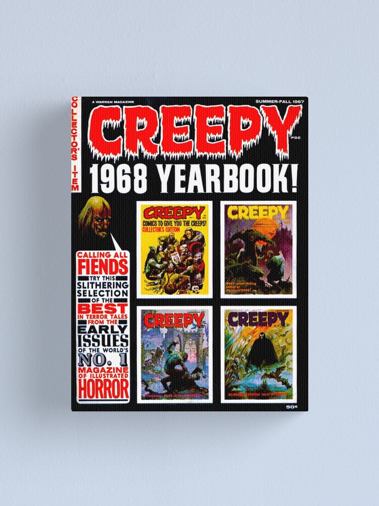 YES! ANOTHER GREAT VINTAGE CREEPY 1969 YEARBOOK MAGAZINE COVER! | Canvas Print