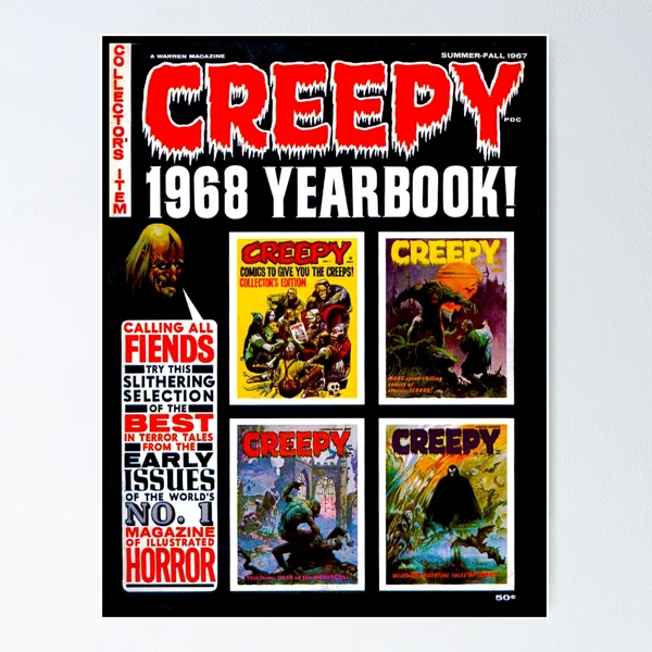 YES! ANOTHER GREAT VINTAGE CREEPY 1969 YEARBOOK MAGAZINE COVER! | Poster