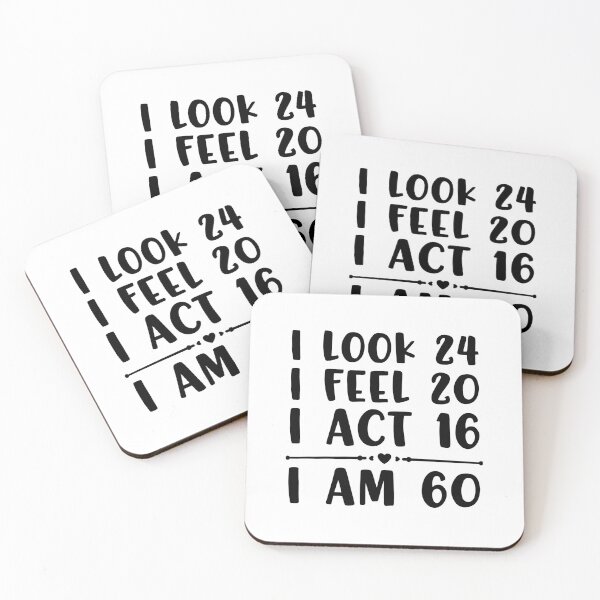 Item preview, I Look 24 - Funny 60th Birthday designed and sold by FallInLoveCo.