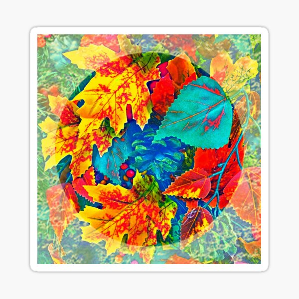 Item preview, Whimsical Colorful leaves and lace by Iritof designed and sold by iritof.