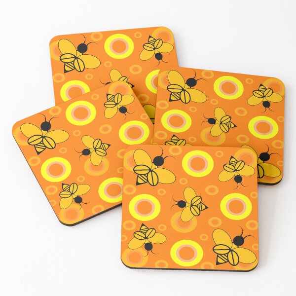 Item preview, yellow bees beneficial insects designed and sold by Zhanna Lenivaya.