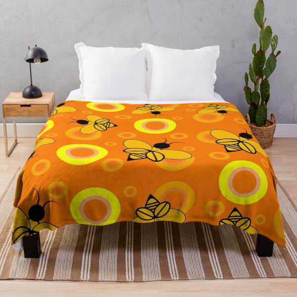 Item preview, yellow bees beneficial insects designed and sold by Zhanna Lenivaya.