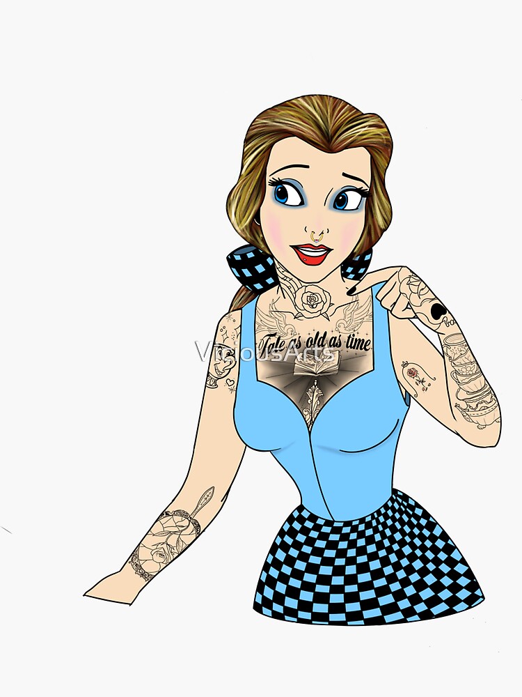 Tattooed Disney Princesses  Hipster Glam PinUp and Gothic  GeekTyrant