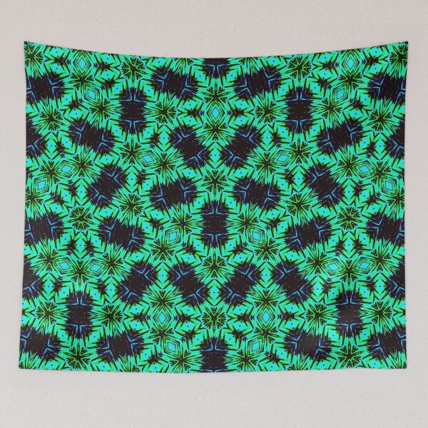 Item preview, Mesmerizing Turquoise Blue and Black Penrose Seamless Pattern designed and sold by protegra.