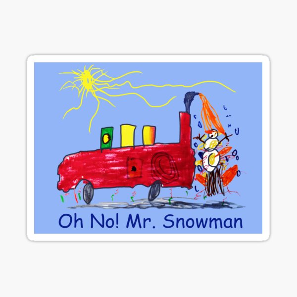 Oh No! Mr. Snowman by Oliver Sticker