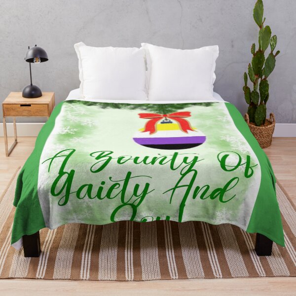 Item preview, Non-Binary Christmas Design - A Bounty Of Gaiety And Joy designed and sold by LethalPixieDust.