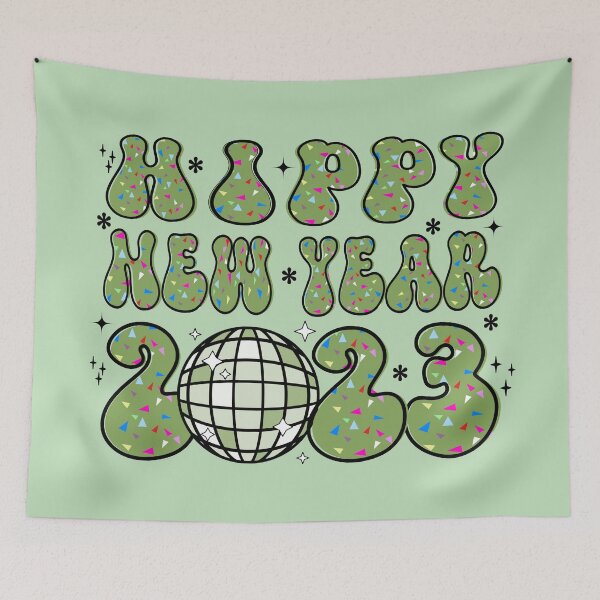 Item preview, Hippy New Year 2023 designed and sold by Blended Designs ⭐⭐⭐⭐⭐.