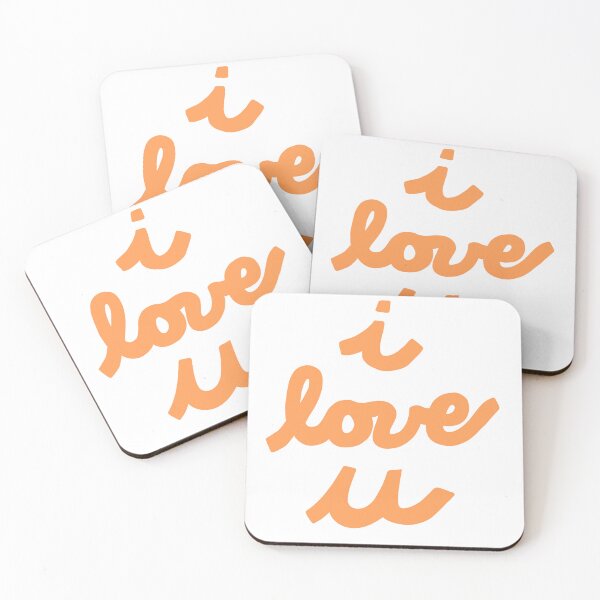 Item preview, I love you cursive lettering orange  designed and sold by wordznart.