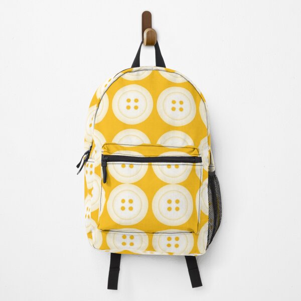 Item preview, Buttons Minimalist Geometric Modern Dot Pattern in Saffron Mustard Marigold Yellow designed and sold by kierkegaard.