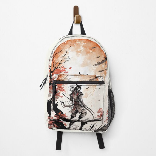 Item preview, Ninja Shonen during blood moon - sumi-e painting designed and sold by MaitionDesigns.