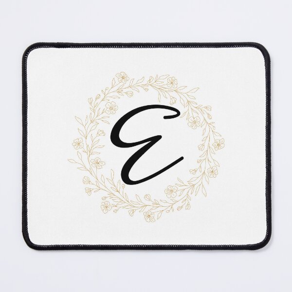 Item preview, Monogram E In  A  Gold Wreath Of Wildflowers designed and sold by Tasha-design.