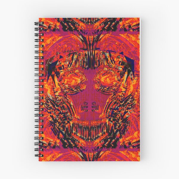 Item preview, Tribal Cybernetic Face Design of a Robotic Ape Skull with Eyes on Fire designed and sold by tribaltrouble.