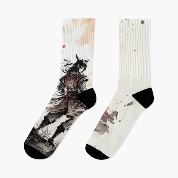 Item preview, Ninja Shonen during blood moon - sumi-e painting designed and sold by MaitionDesigns.