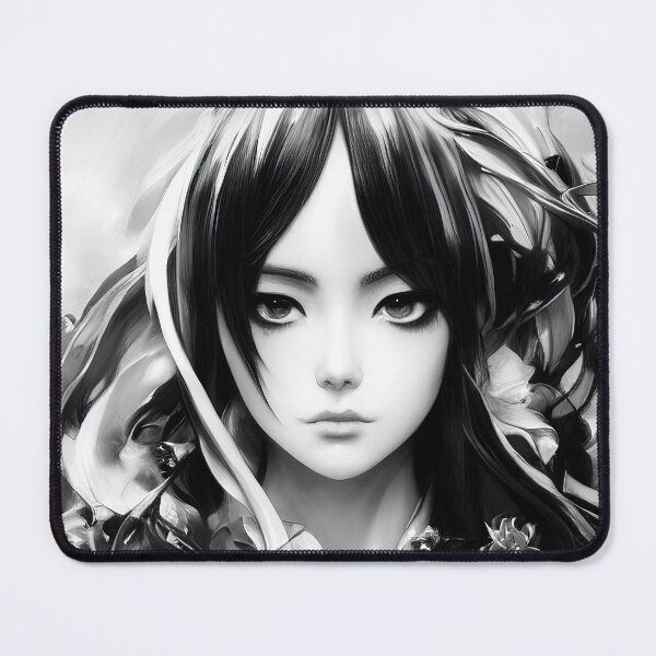 Item preview, Black and white flower smoke maiden designed and sold by Karmanto.