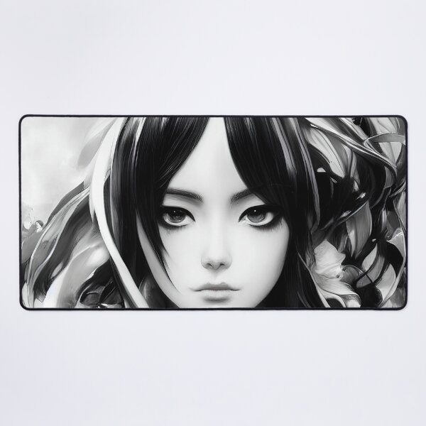 Item preview, Black and white flower smoke maiden designed and sold by Karmanto.