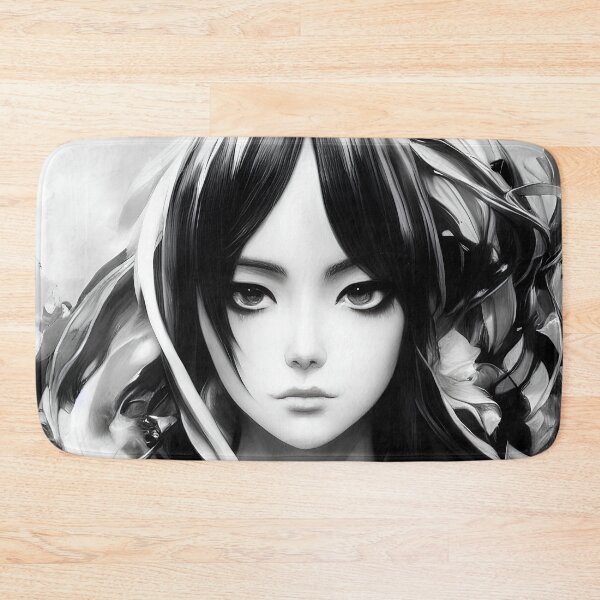 Item preview, Black and white flower smoke maiden designed and sold by Karmanto.