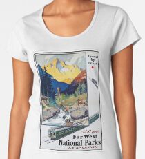 Vintage National Park Travel Poster Women's Premium T-Shirt