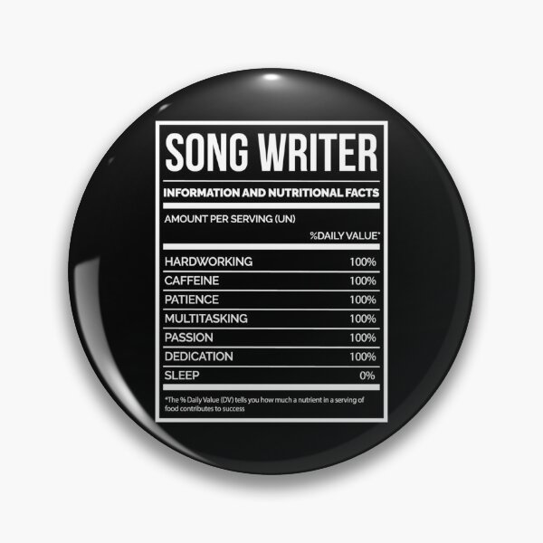 Item preview, Song Writer Funny Song Writing Nutrition Label For Women Classic T-Shirt designed and sold by saelihuyghem.