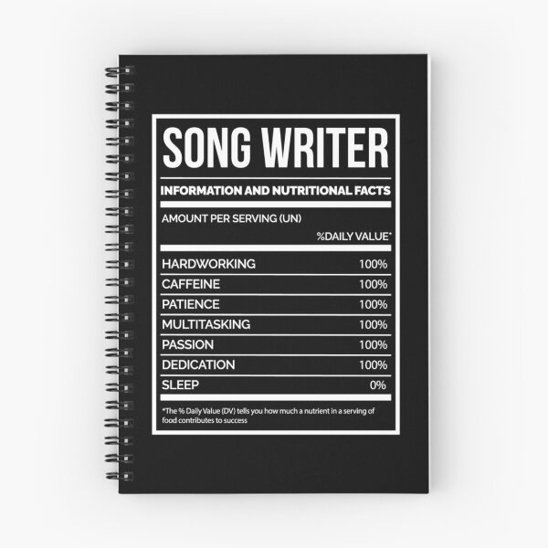 Item preview, Song Writer Funny Song Writing Nutrition Label For Women Classic T-Shirt designed and sold by saelihuyghem.