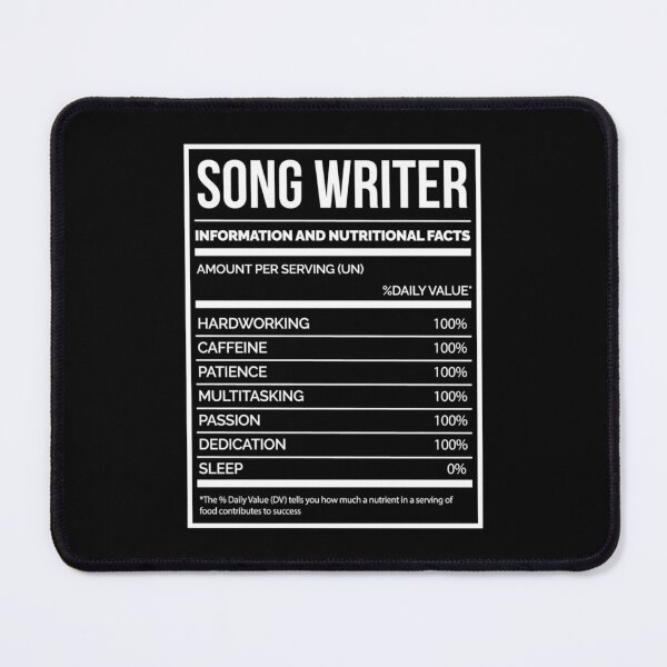 Item preview, Song Writer Funny Song Writing Nutrition Label For Women Classic T-Shirt designed and sold by saelihuyghem.