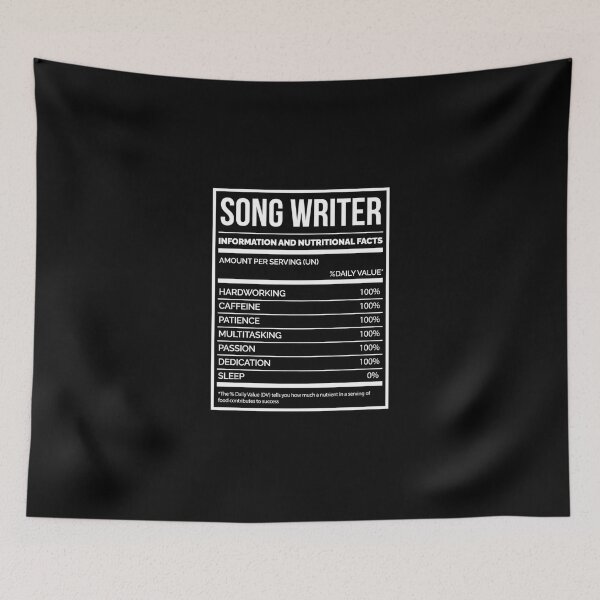Item preview, Song Writer Funny Song Writing Nutrition Label For Women Classic T-Shirt designed and sold by saelihuyghem.