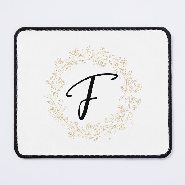 Item preview, Monogram F In  A  Gold Wreath Of Wildflowers designed and sold by Tasha-design.