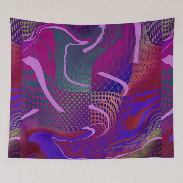 Item preview, Geometric trippy glitch retro Design  designed and sold by TipTopTapo.