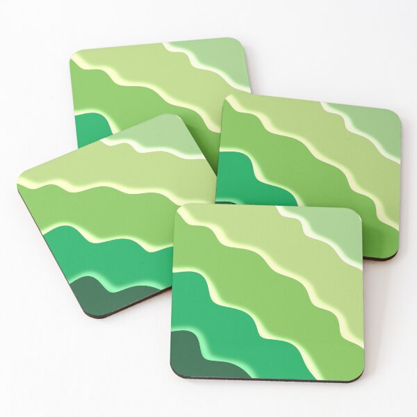 Item preview, Green Neon Waves designed and sold by luckymooninc.