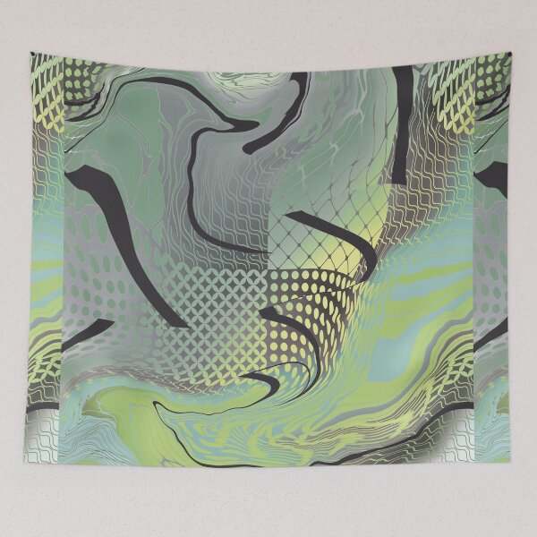 Item preview, Geometric trippy glitch retro Design  designed and sold by TipTopTapo.