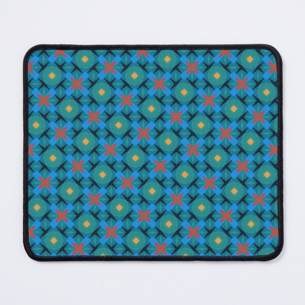 Item preview, Orange Red Blue Geometric All Over X Pattern designed and sold by BluePlanetMerch.