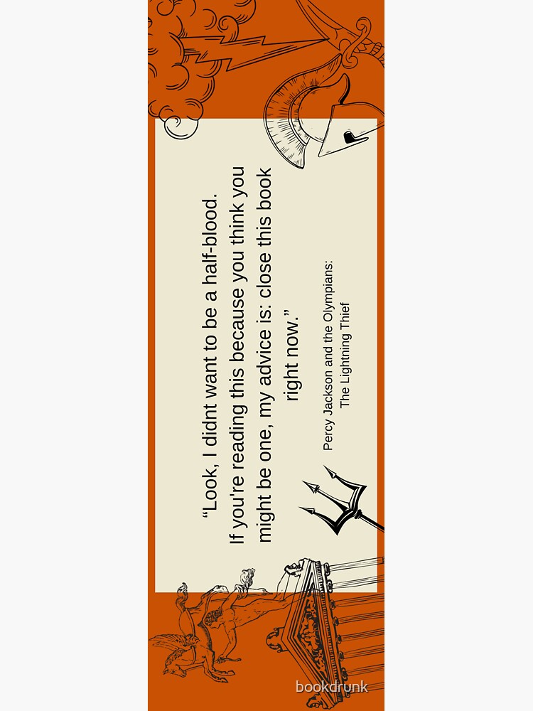 penguin-inspired-percy-jackson-bookmark-sticker-for-sale-by-bookdrunk-redbubble for Free Printable Percy Jackson Bookmarks Printable Penguin Inspired PERCY JACKSON BOOKMARK