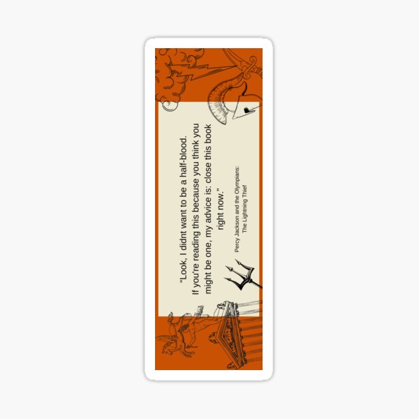 Percy Jackson Camp Half Blood Cabin Bookmarks/instant 