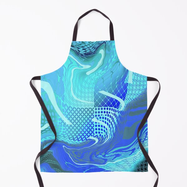Item preview, Geometric trippy glitch retro Design blue designed and sold by TipTopTapo.