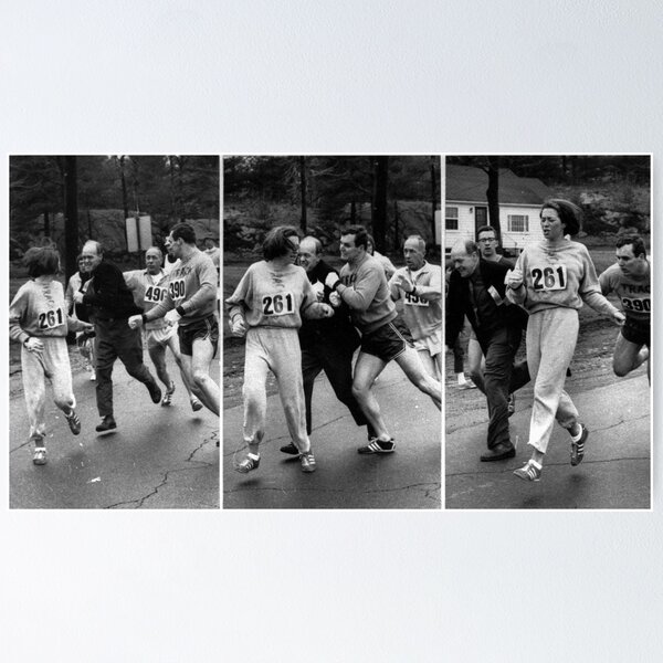 Item preview, Kathrine Switzer - Boston 1967 Set of 3 images designed and sold by MarcoGorini.