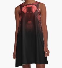 Vestido acampanado Rosas