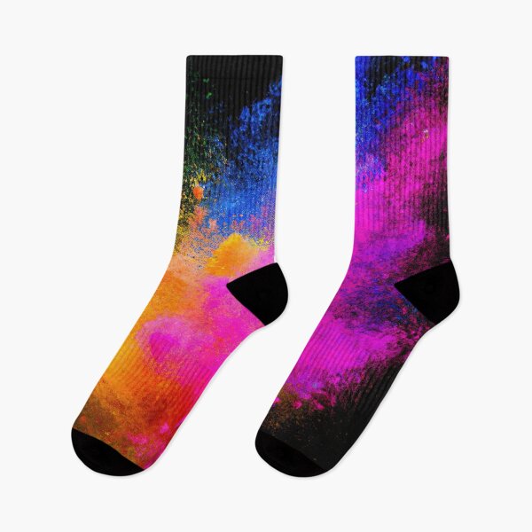 Item preview, Bright coloured powder explosion on a black background illustration designed and sold by Graphics By Craig.