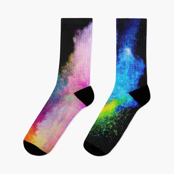 Item preview, Bright coloured powder explosion on a black background illustration designed and sold by Graphics By Craig.