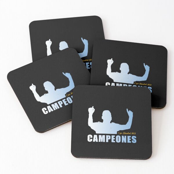 Item preview,  Argentina Wins the World Cup 2022 - Campeones (blue halftone) designed and sold by NickiPost.