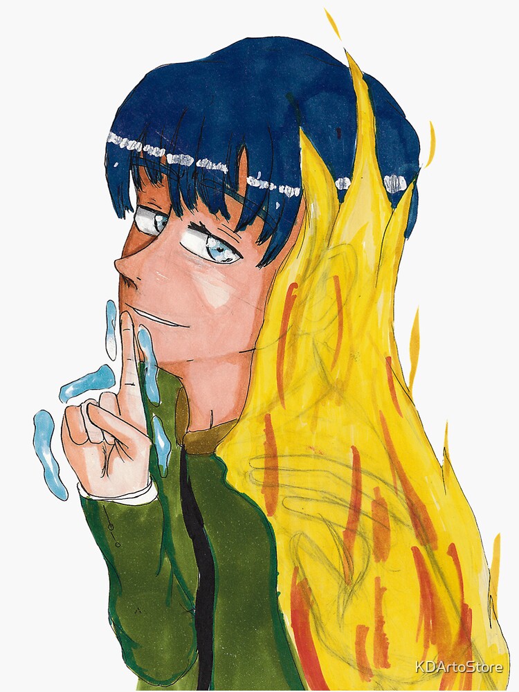 Anime Fire Boy Waterproof Sticker Anime Cartoon Japanese 