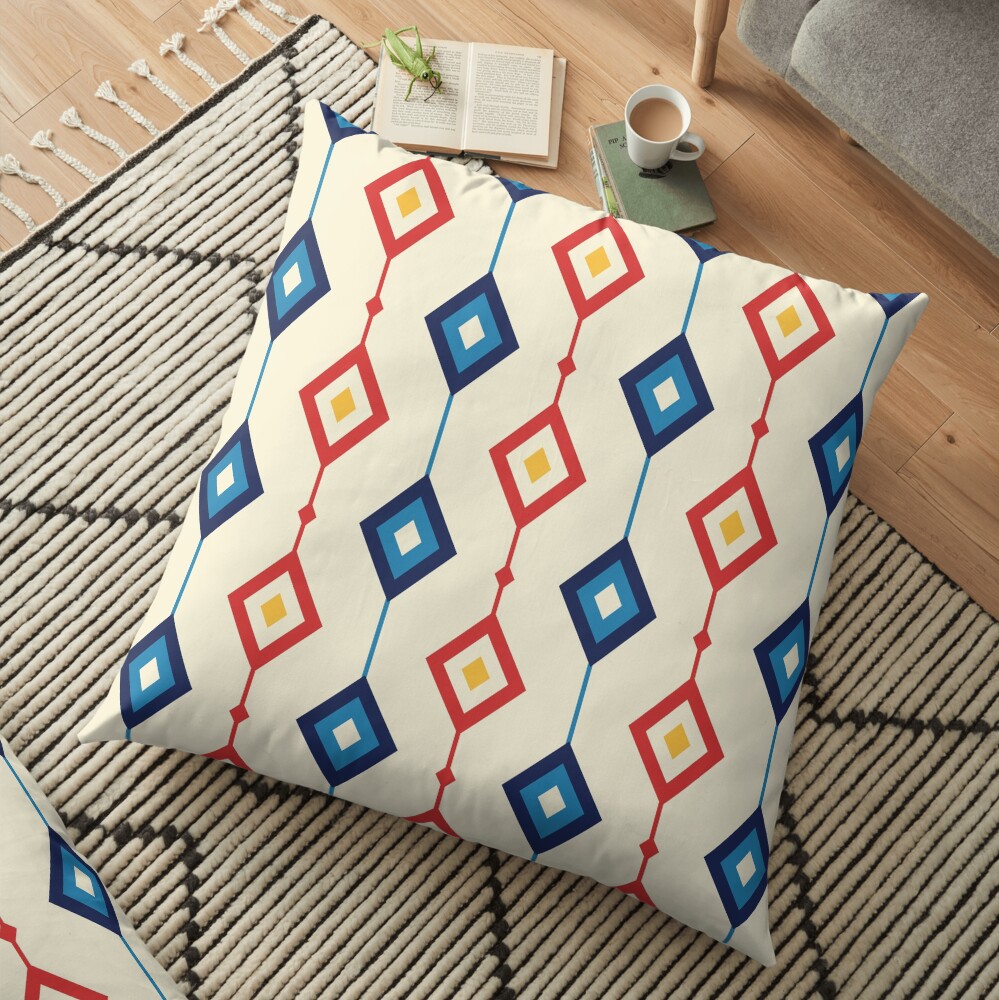 Geometric Shapes 01 Floor Pillow