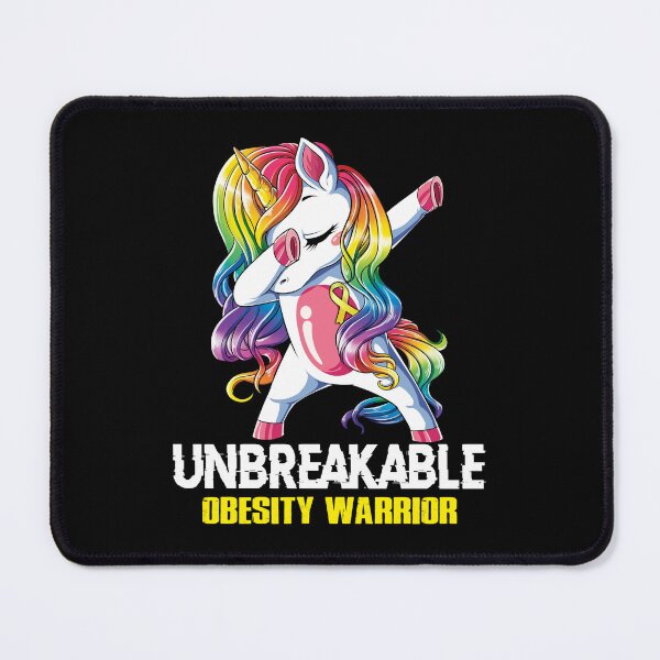 Item preview, Obesity Awareness - Unicorn Obesity Warrior Ribbon UNBREAKABLE designed and sold by Fernandezf.