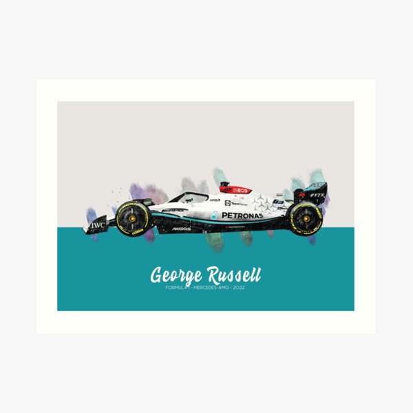 George Russell F1 2022 Mercedes Car Art Art Print For Sale By D25bev